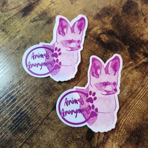 Bat Eared Fox Sketch - Sticker