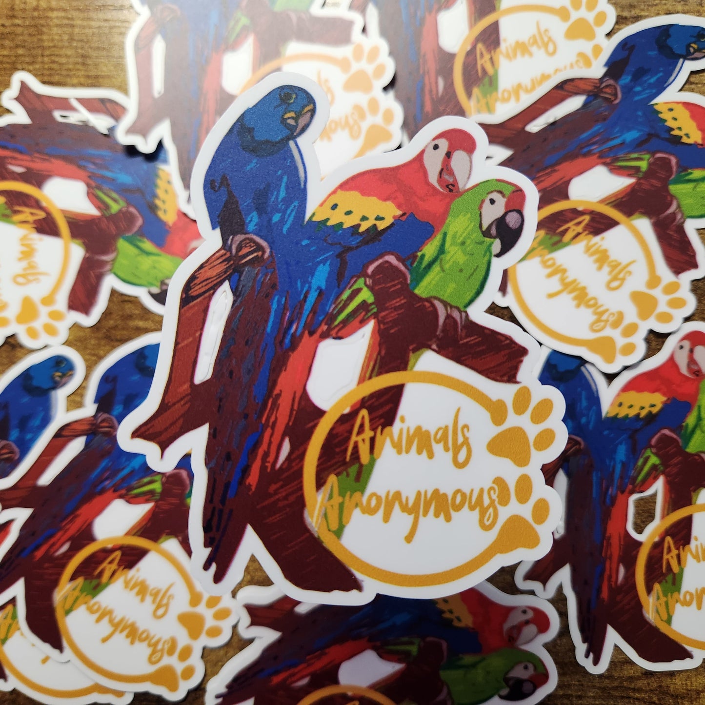 3 Macaws Sketch - Sticker