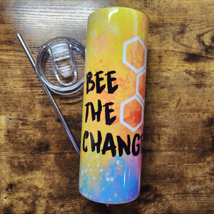 Abeja el cambio colorido vaso arco iris moteado (hecho a pedido)