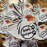 Secretary Bird Sketch - Sticker