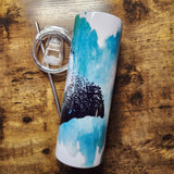 Otter Green Blue Watercolor Tumbler (Made to Order)