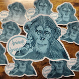 Chimpanzee Sketch - Sticker