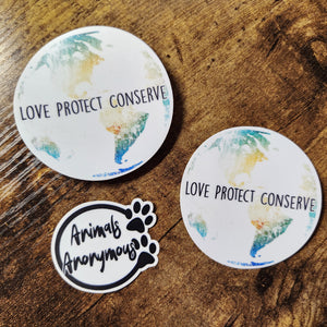 Amor Proteger Conservar el Mundo - Pegatina 