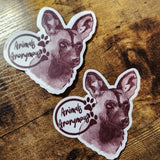 Painted Dog Sketch - Sticker