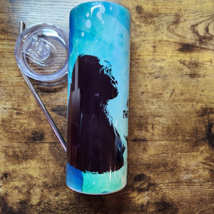 Gorilla - not my monkeys quote Green Watercolor Tumbler (Made to Order)