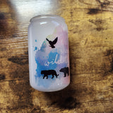 Mixed Species Wild Thing Quote - Heat color changing - Glass Cup (Made to Order)