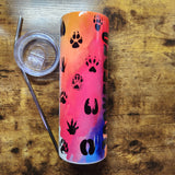 Zookeeper Mixed Paws Watercolor Tumbler (Made to Order)