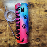 Zookeeper Mixed Paws Watercolor Tumbler (Made to Order)