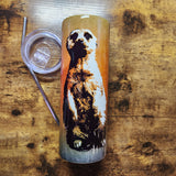 Mob Boss - Meerkat Tan Watercolor Tumbler (Made to Order)