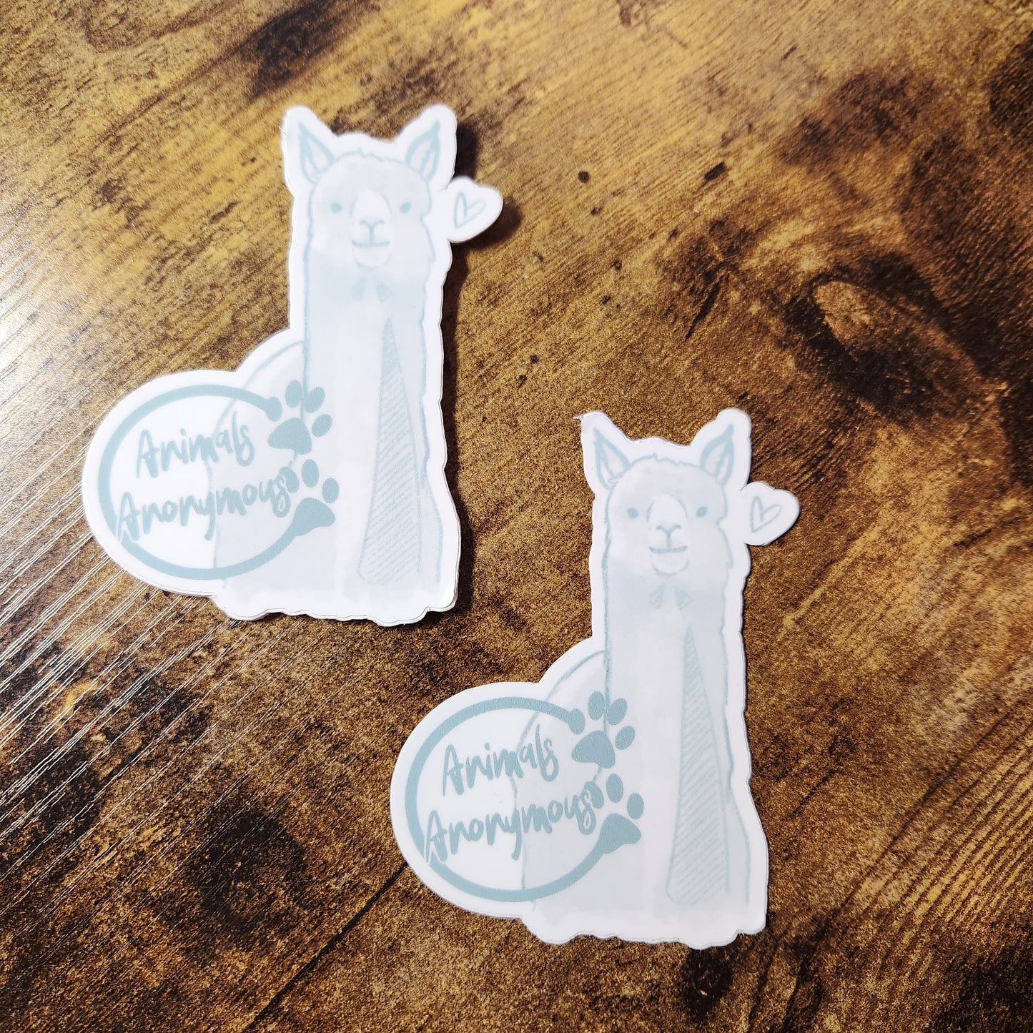 Alpaca Sketch Sticker (Light Teal) - Sticker