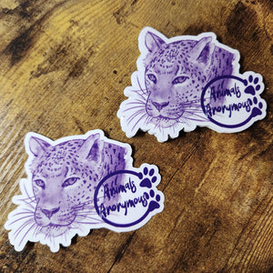 Amur Leopard Sketch - Sticker