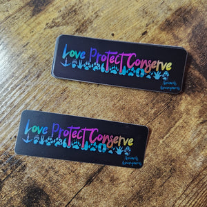 Love Protect Conserve Paws - Sticker
