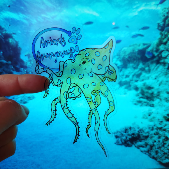 Blue-ringed Octopus - Sticker CLEAR