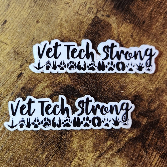 Vet Tech Strong Paws - Sticker