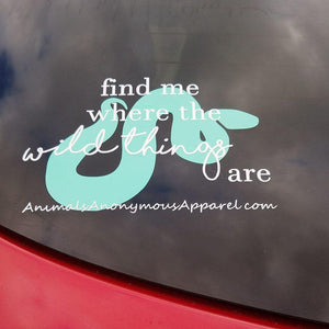 Snake Wild Things - Vinyl Decal - Animals Anonymous Apparel