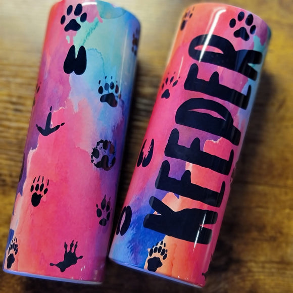 Keeper Mixed Paws Watercolor Tumbler (Made to Order)
