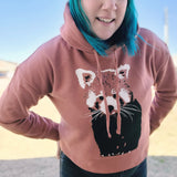 Red Panda Women's Hoodie (Modest Crop)