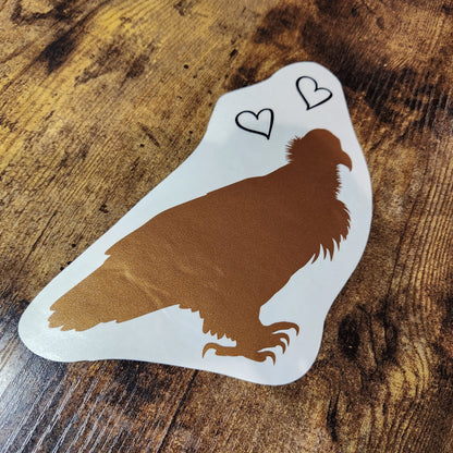 Vulture with Hearts - Vinyl Decal (Made to Order)