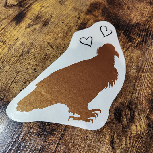 Vulture with Hearts - Vinyl Decal (Made to Order)