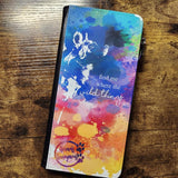 Perro pintado - Encuéntrame - Cartera - Broche de doble botón con cremallera (hecho a pedido)