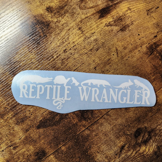 Reptile Wrangler - Calcomanía de vinilo (hecha a pedido)