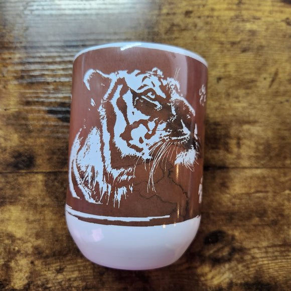 Tiger Face with Paws - Wine Tumbler (Made to Order)