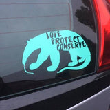 Tamandua - Love Protect Conserve - Vinyl Decal - Animals Anonymous Apparel