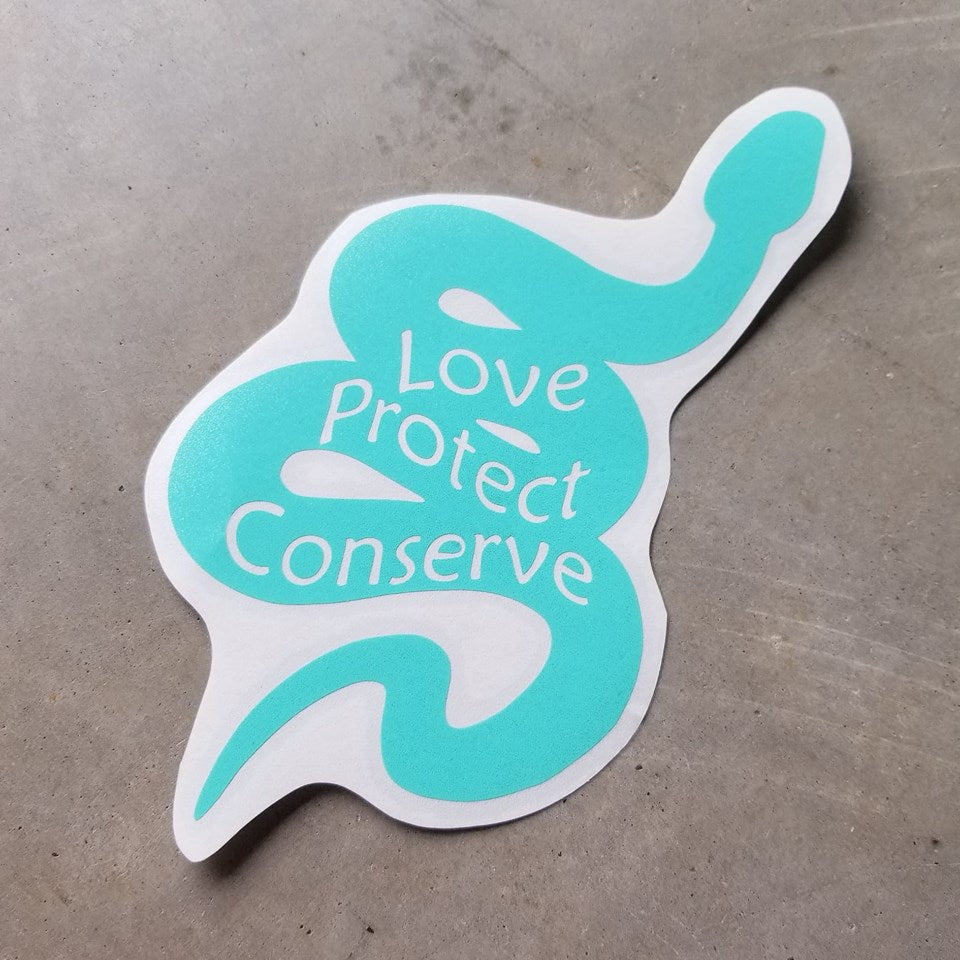 Snake - Love Protect Conserve - Vinyl Decal - Animals Anonymous Apparel