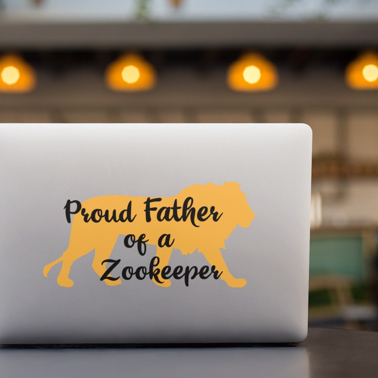 Proud Father of a Zookeeper - Lion - Vinyl Decal - Animals Anonymous Apparel
