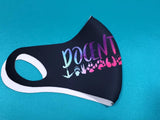 Docent Strong (Paws) Black Background - ADULT MASK - Animals Anonymous Apparel