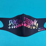 Docent Strong (Paws) Black Background - ADULT MASK - Animals Anonymous Apparel