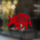 Aardvark Love Protect Conserve - Decal - Animals Anonymous Apparel