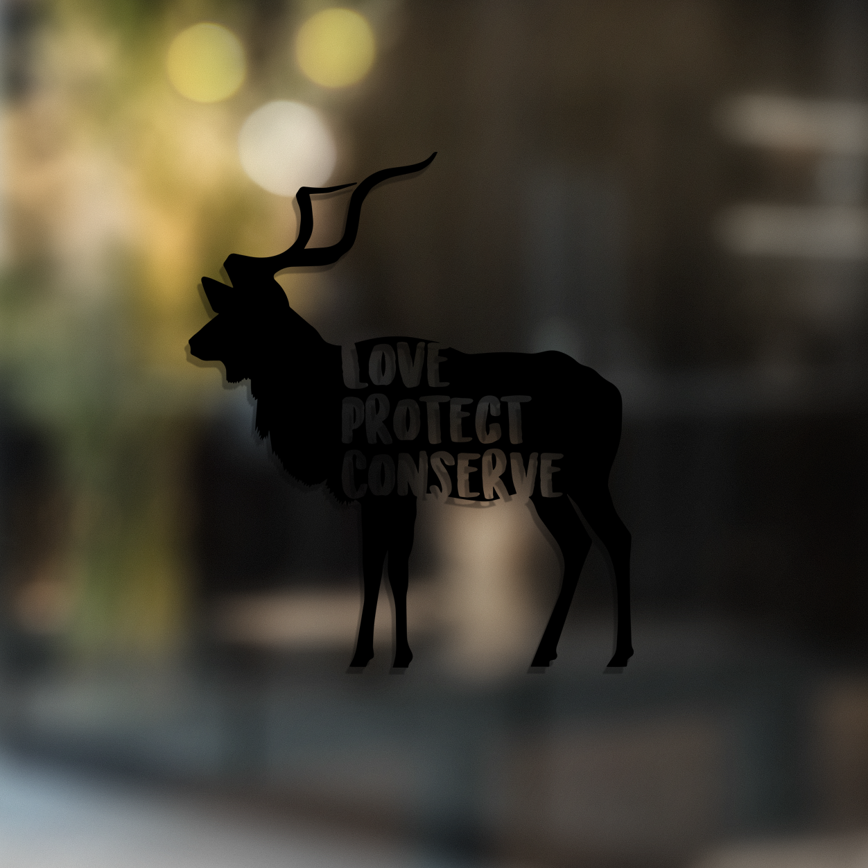 Addax Love Protect Conserve - Decal - Animals Anonymous Apparel