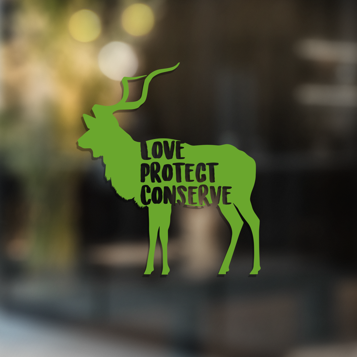 Addax Love Protect Conserve - Decal - Animals Anonymous Apparel