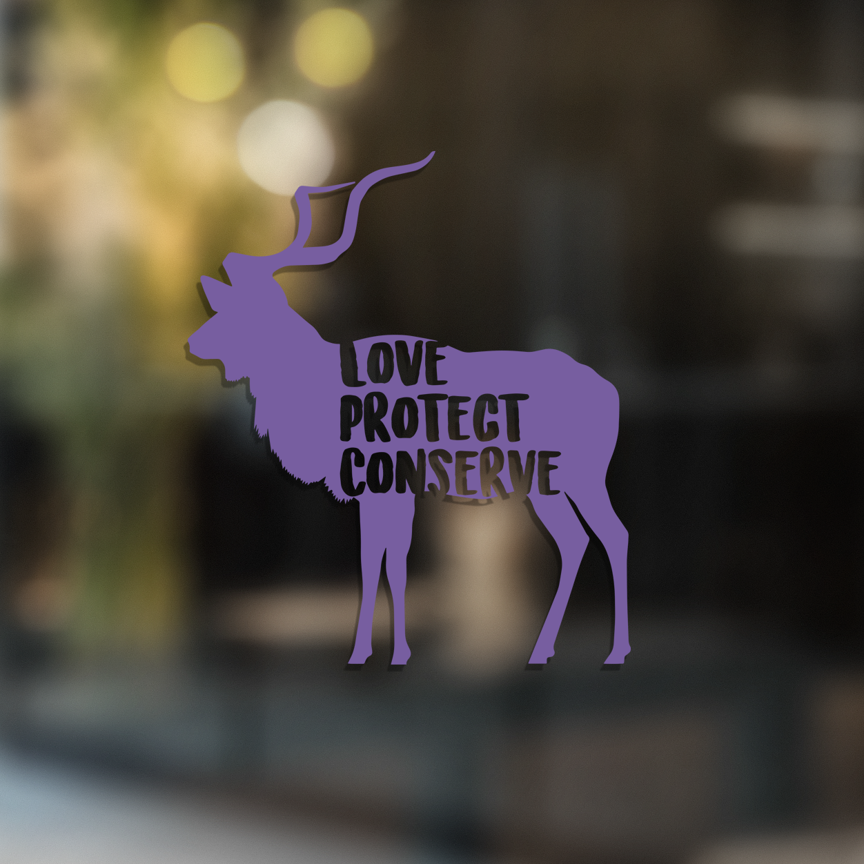 Addax Love Protect Conserve - Decal - Animals Anonymous Apparel