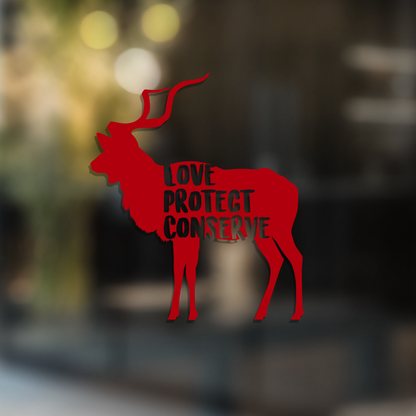 Addax Love Protect Conserve - Decal - Animals Anonymous Apparel