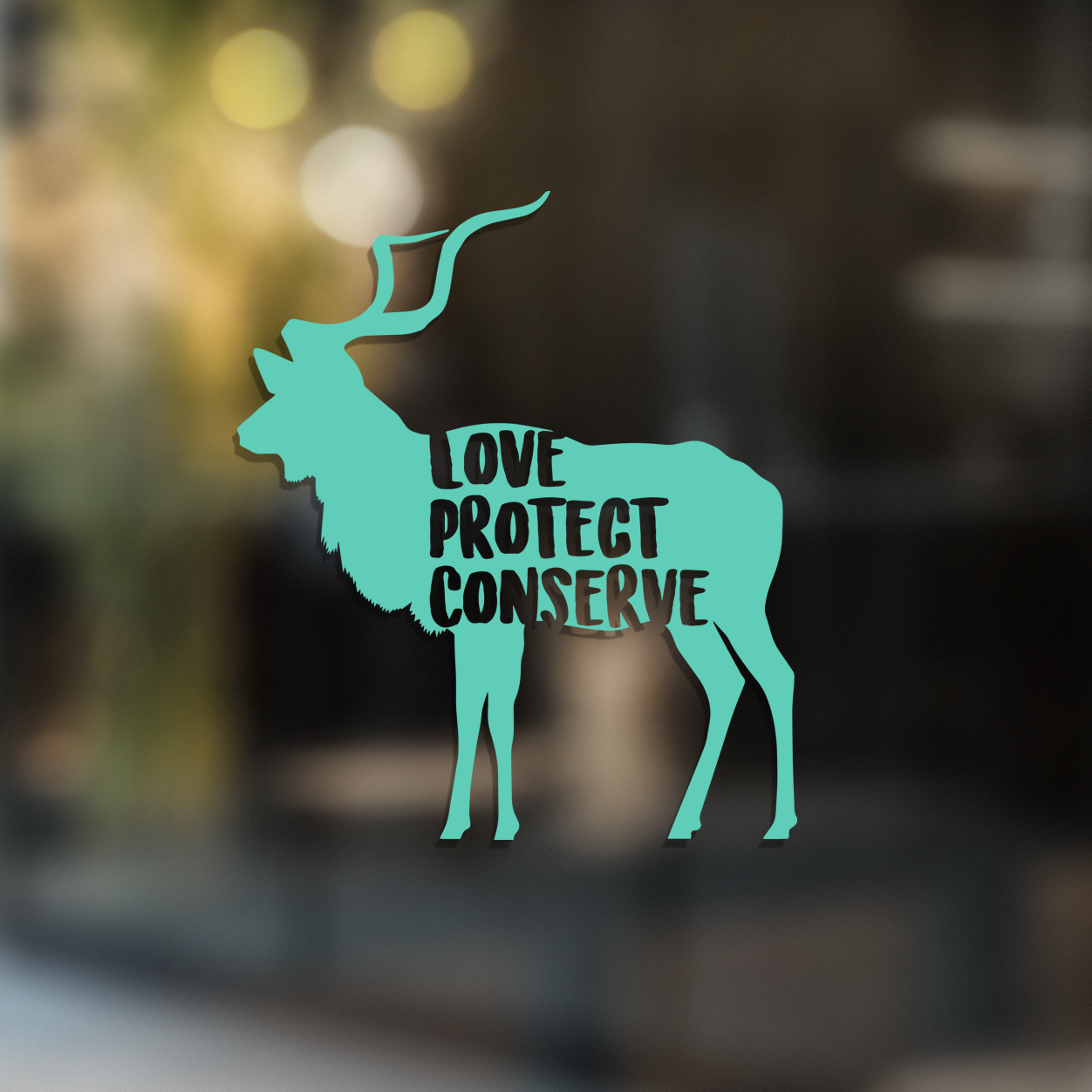 Addax Love Protect Conserve - Decal - Animals Anonymous Apparel