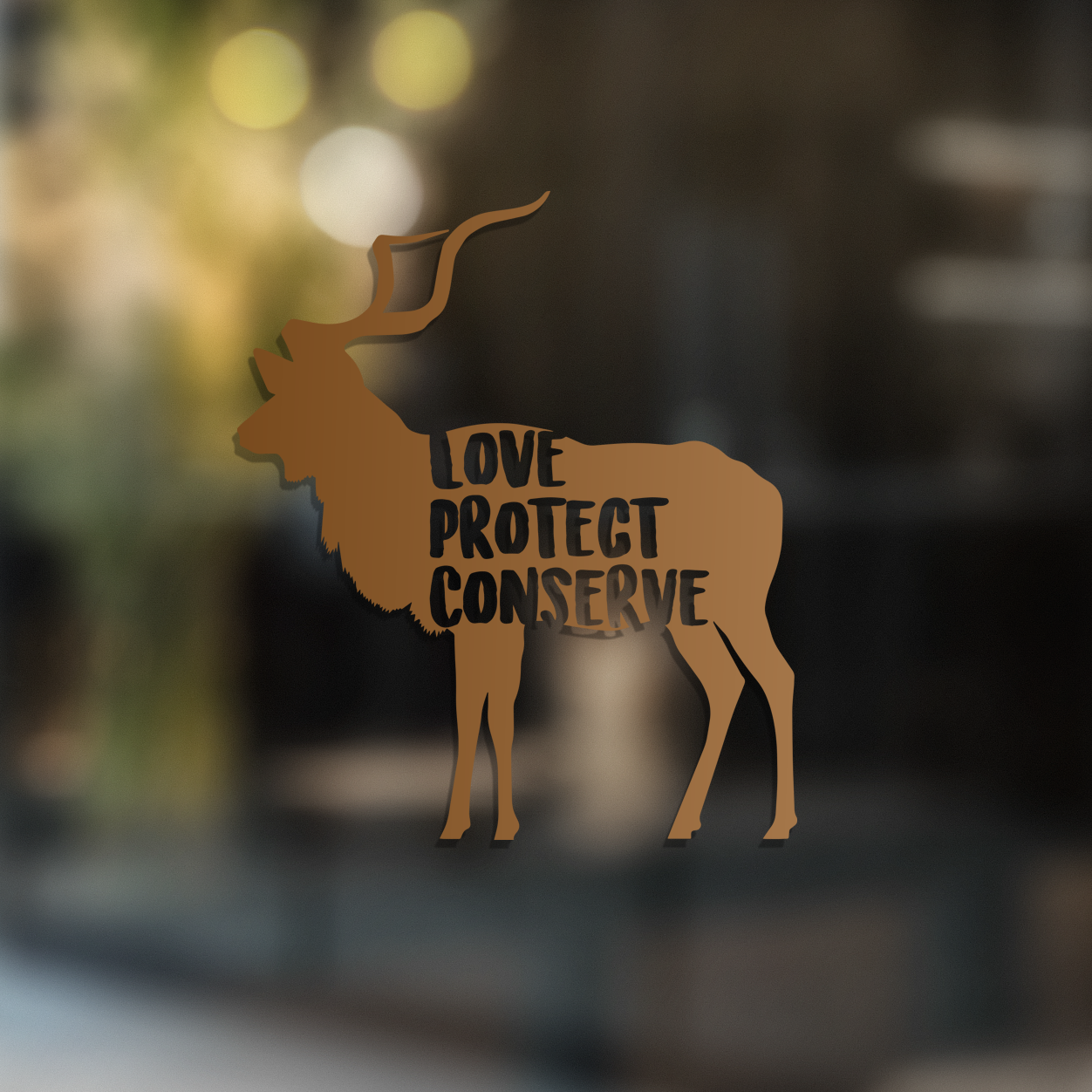 Addax Love Protect Conserve - Decal - Animals Anonymous Apparel