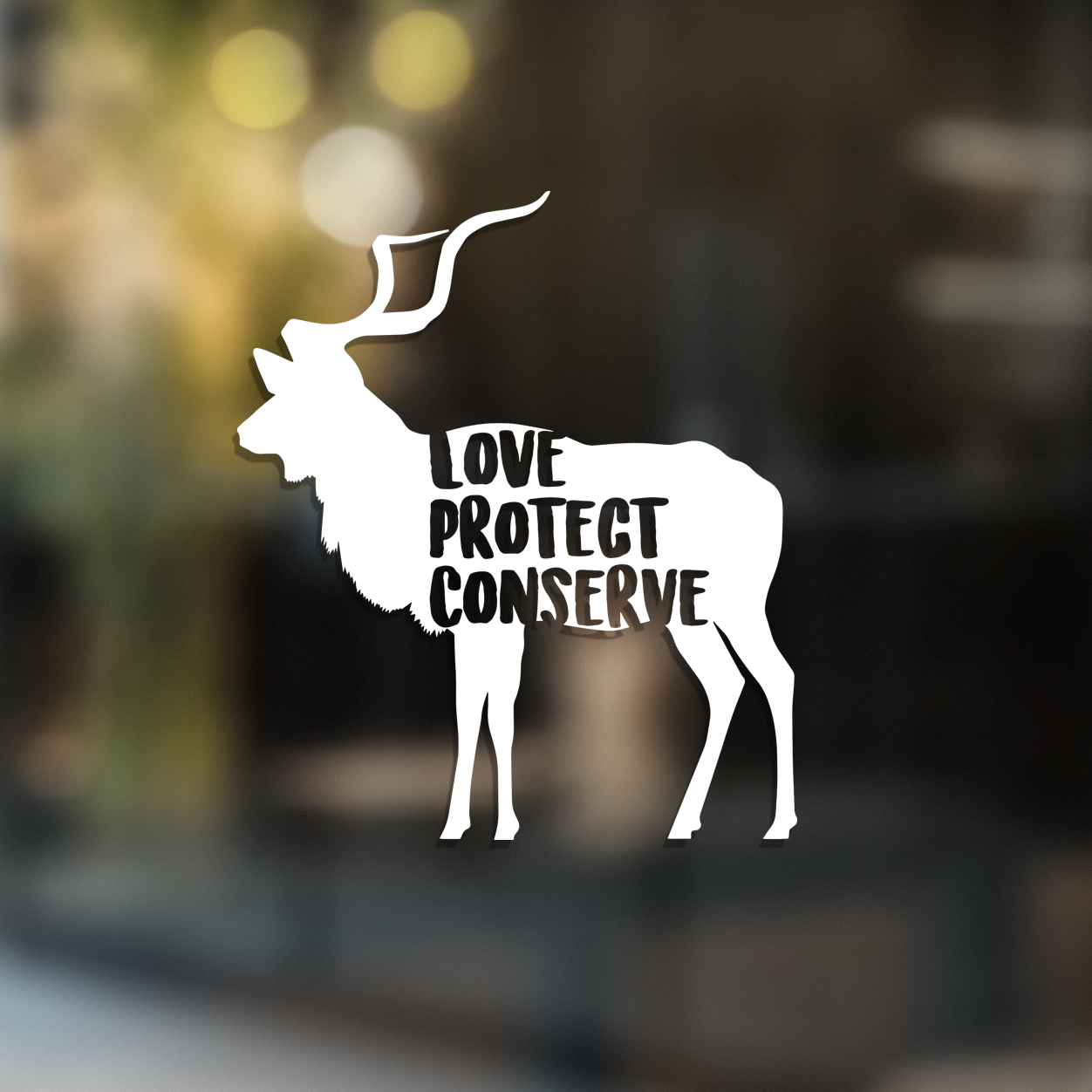 Addax Love Protect Conserve - Decal - Animals Anonymous Apparel