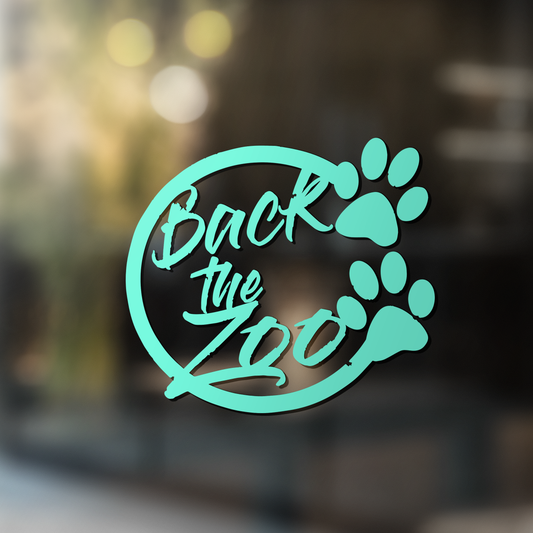 Back the Zoo Circle - Vinyl Decal - Animals Anonymous Apparel
