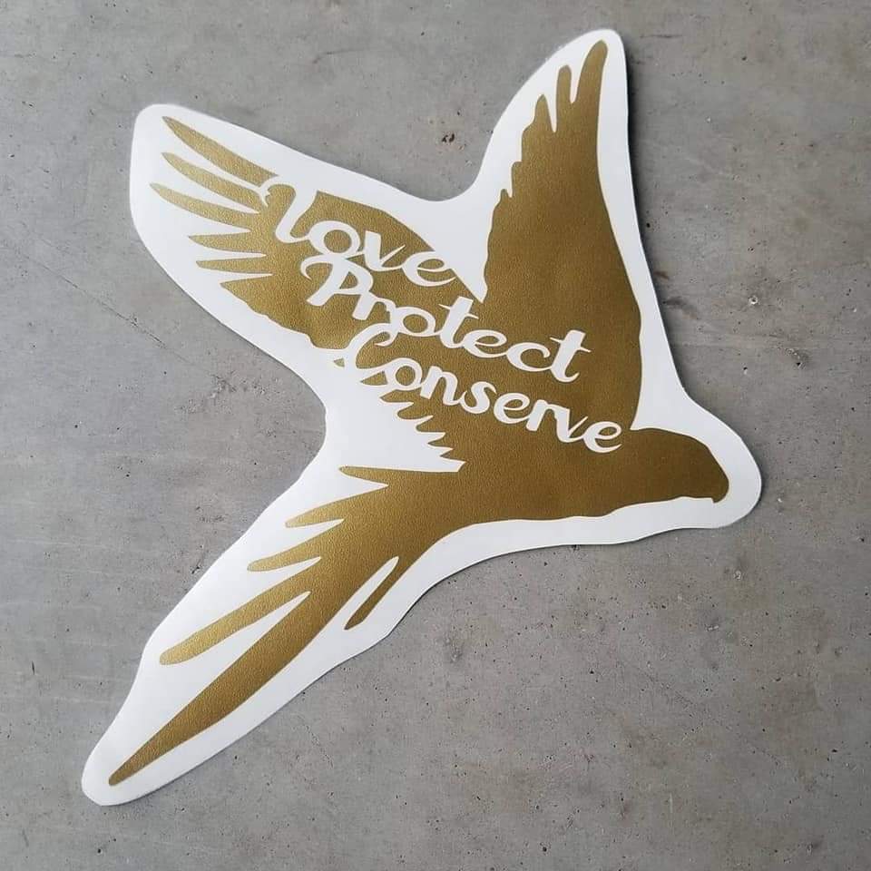 Macaw - Love Protect Conserve - Vinyl Decal - Animals Anonymous Apparel