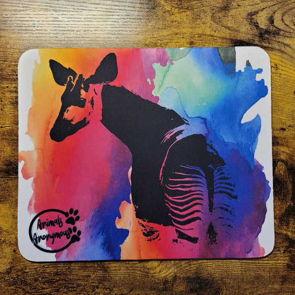 Okapi Rainbow Mousepad (Made to Order)