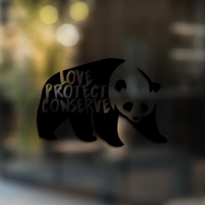 Giant Panda Love Protect Conserve - Decal - Animals Anonymous Apparel