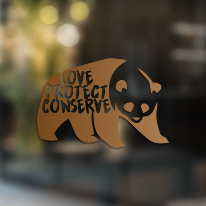 Giant Panda Love Protect Conserve - Decal - Animals Anonymous Apparel