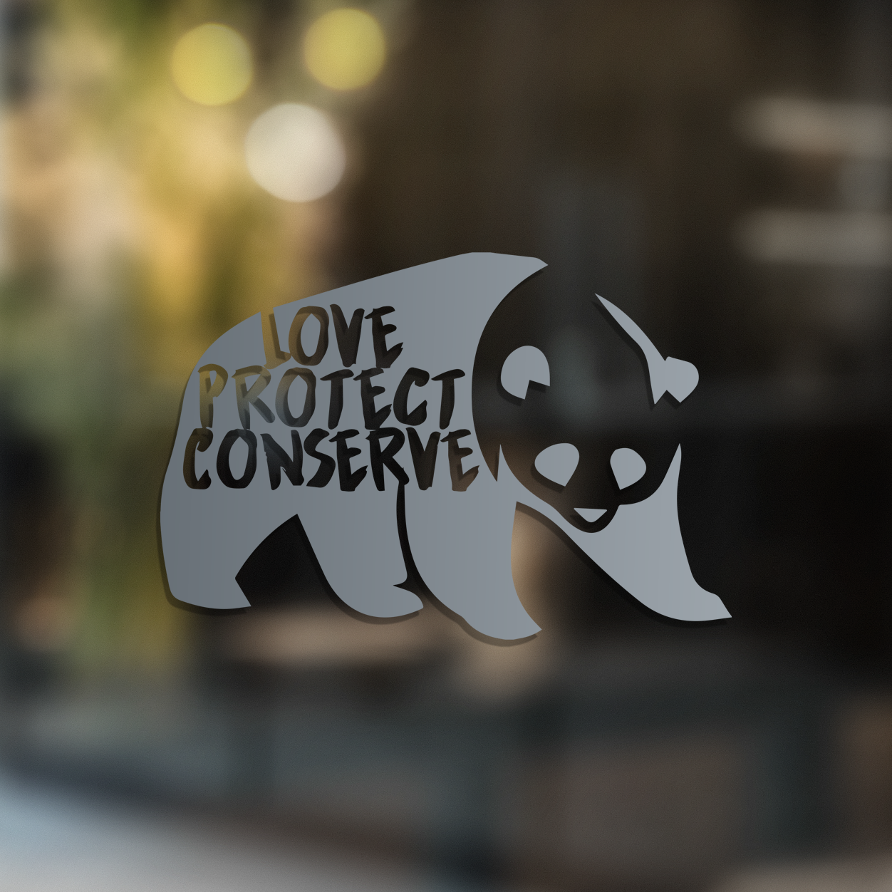 Giant Panda Love Protect Conserve - Decal - Animals Anonymous Apparel