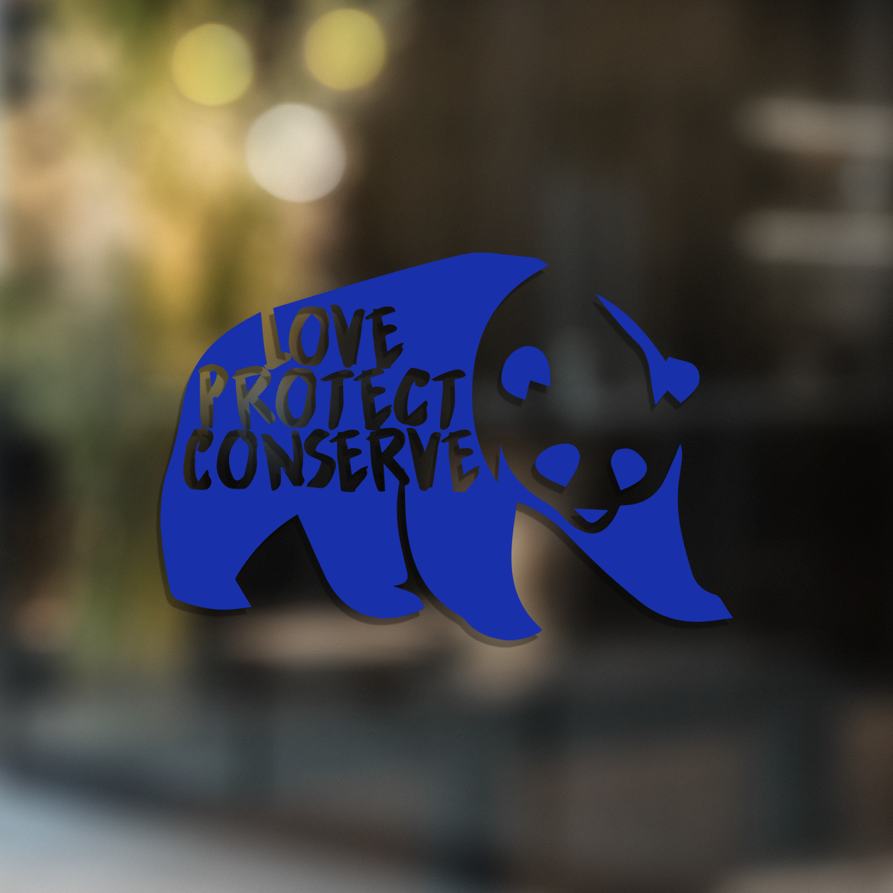 Giant Panda Love Protect Conserve - Decal - Animals Anonymous Apparel