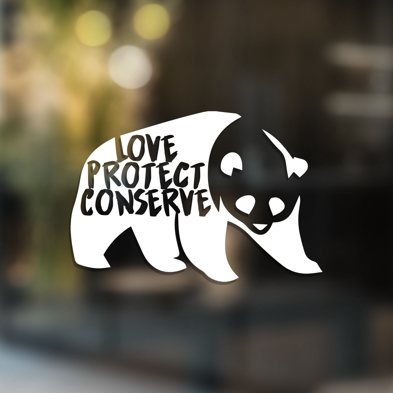 Giant Panda Love Protect Conserve - Decal - Animals Anonymous Apparel
