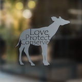 Love Protect Conserve Okapi - Decal - Animals Anonymous Apparel