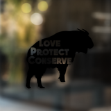 Love Protect Conserve Takin - Decal - Animals Anonymous Apparel