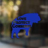 Love Protect Conserve Takin - Decal - Animals Anonymous Apparel
